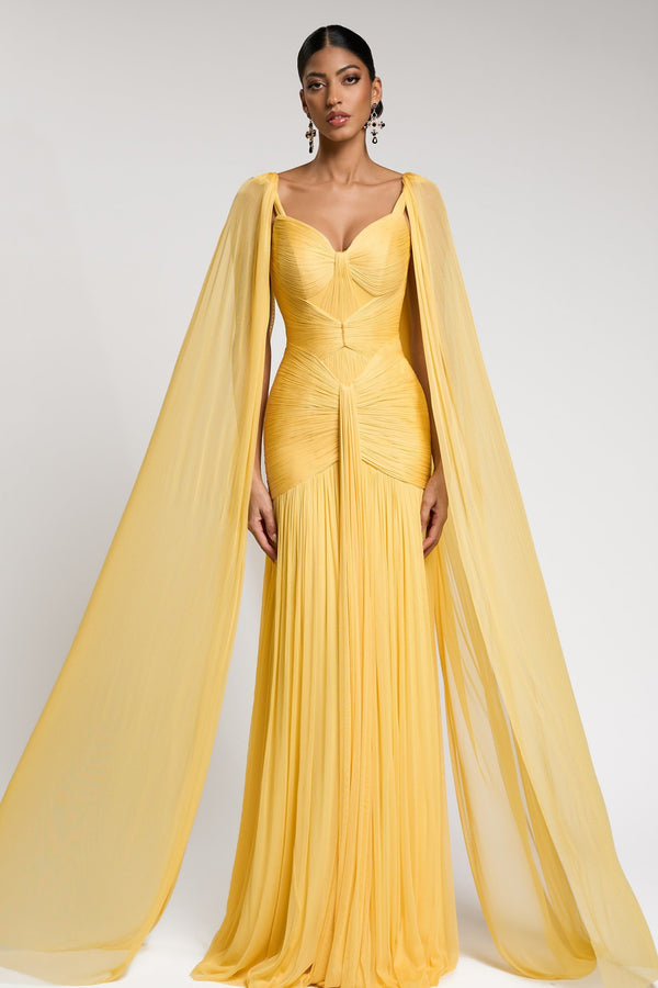 Francesca Sophisticated Draping Maxi Dress