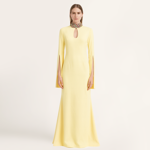 Kaelia Bead Maxi Dress in Yellow