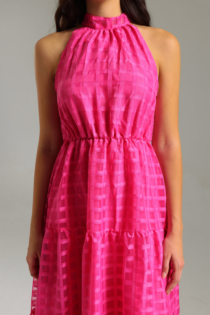 Derela Sleeveless Plaid Maxi Dress