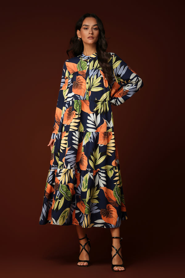 Sequoya Long Sleeves Maxi Dress