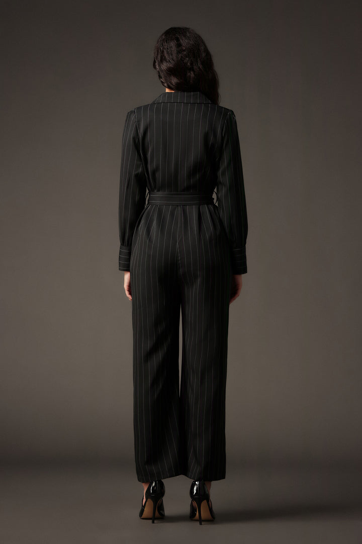 Nanon V-Neck Long Sleeves Suit Jumpsuit