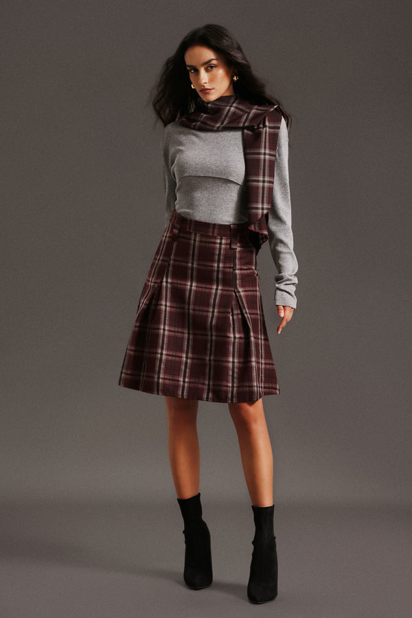 Magdalena High Neck Long Sleeves Two-Piece Set