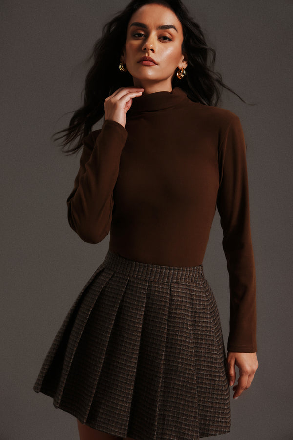 Milda High Neck Long Sleeves Top