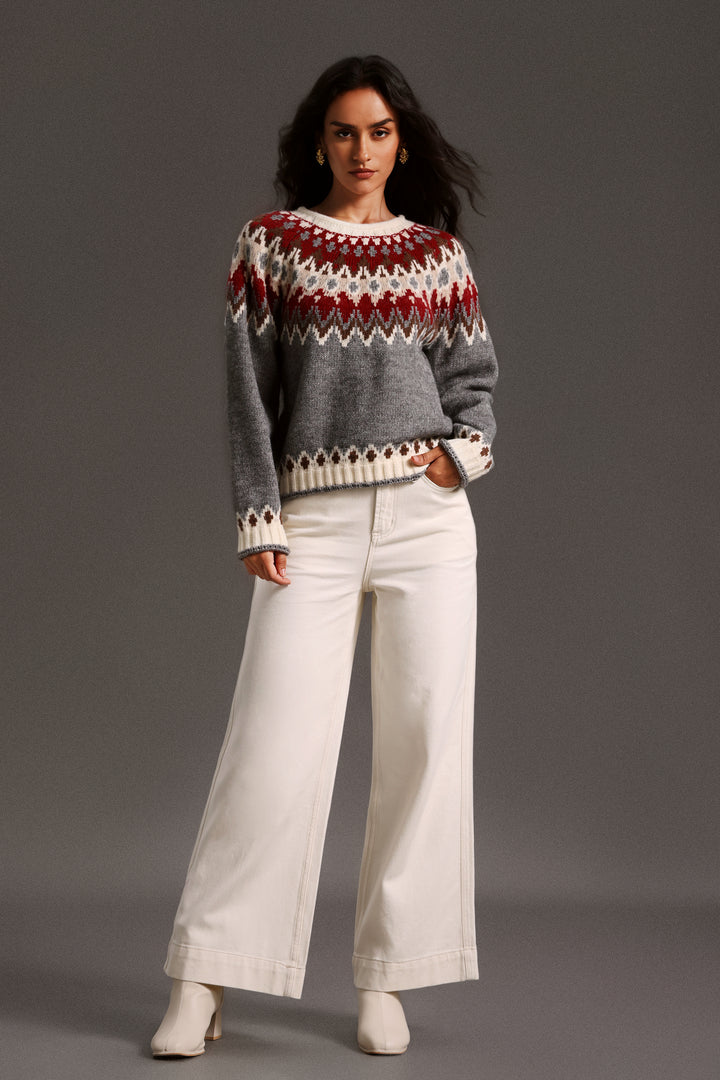 Saloha Round Neck Long Sleeves Top