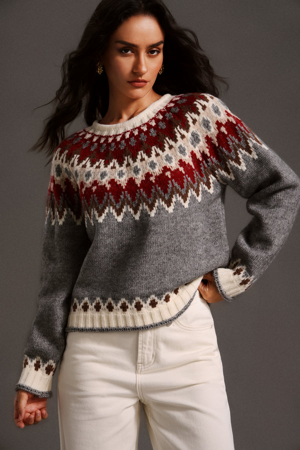 Saloha Round Neck Long Sleeves Top