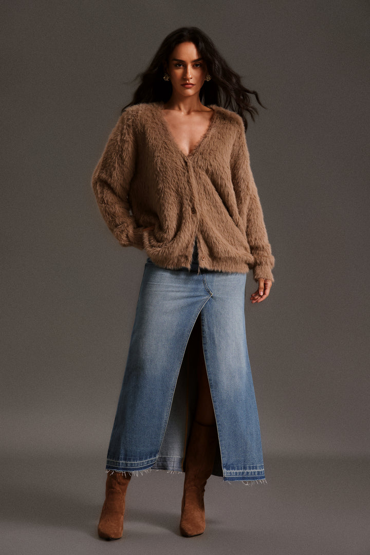 Salina Deep-V Long Sleeves Coat