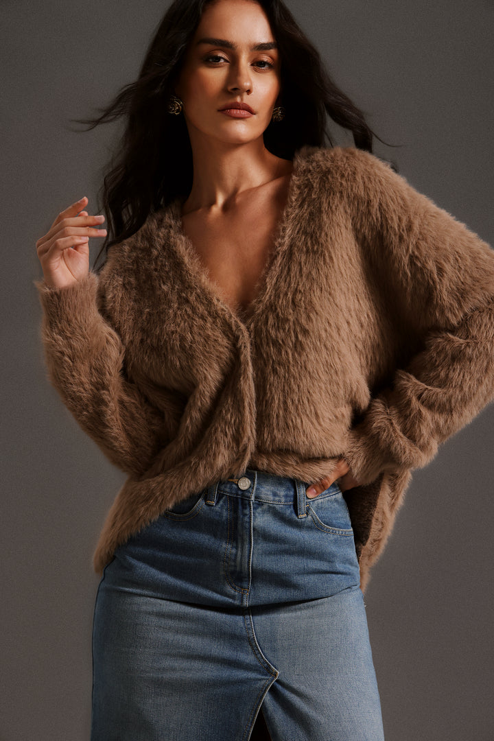 Salina Deep-V Long Sleeves Coat