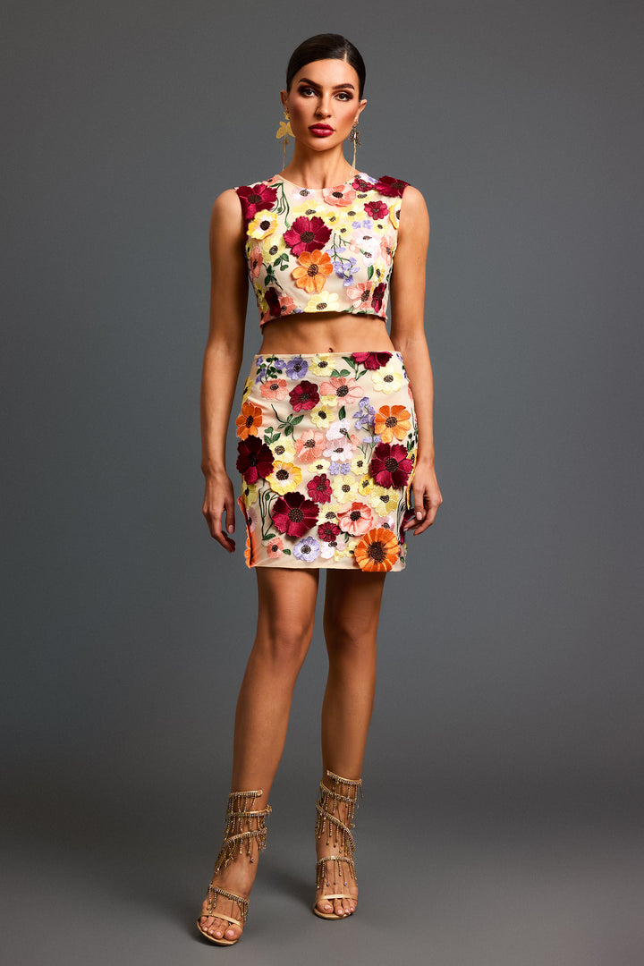 Lave Sleeveless Flowers Two-Piece Set