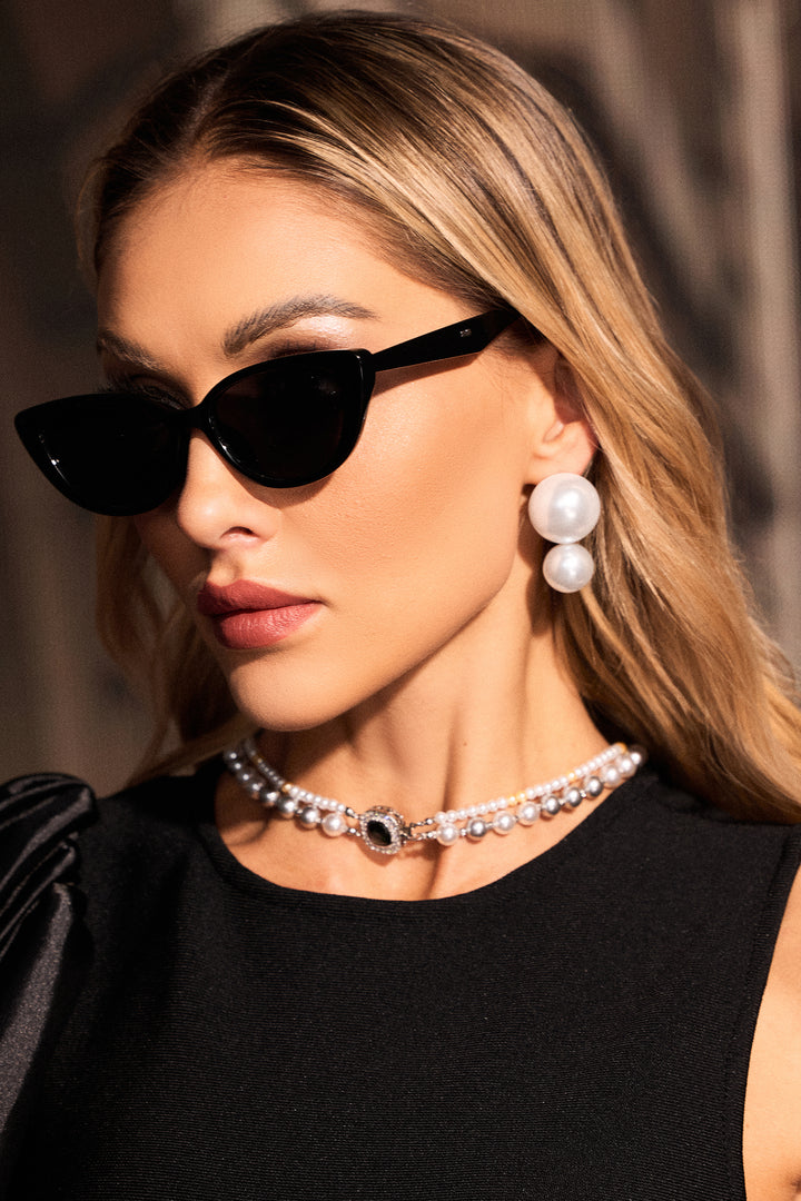 Pansy Pearl Earrings