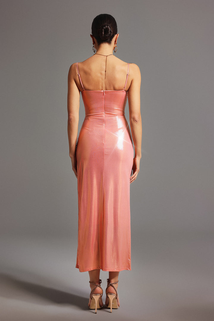 Pamela Sleeveless V-Neck Slit Maxi Dress