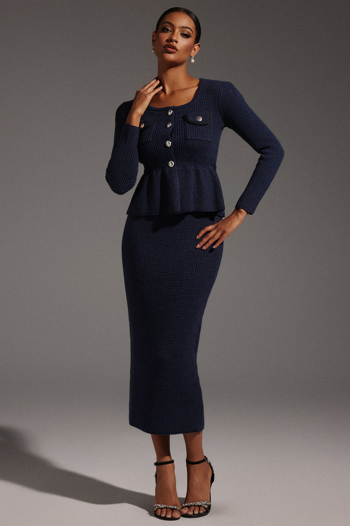 Hayden Square Collar Fishtail Maxi Dress