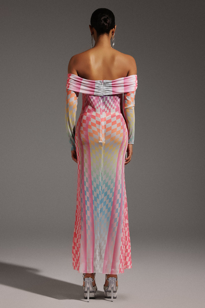 Xerca Strapless Printed Maxi Dress