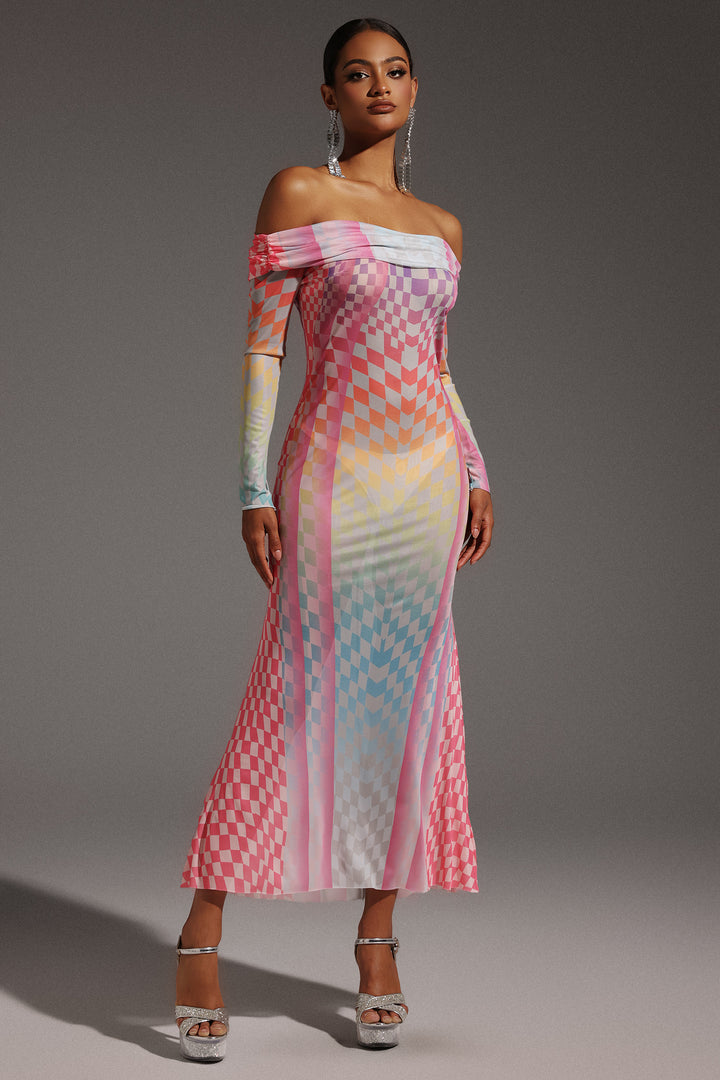 Xerca Strapless Printed Maxi Dress