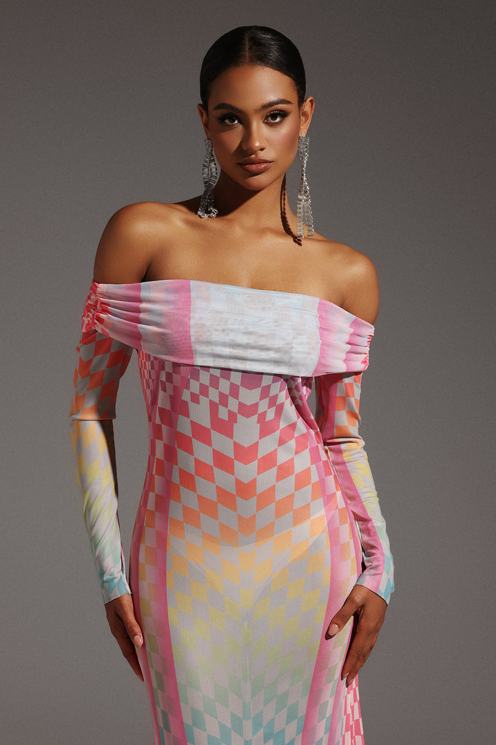 Xerca Strapless Printed Maxi Dress