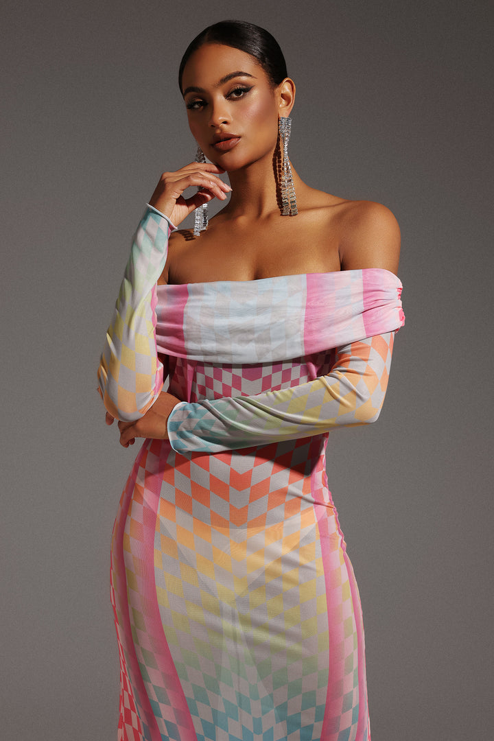 Xerca Strapless Printed Maxi Dress