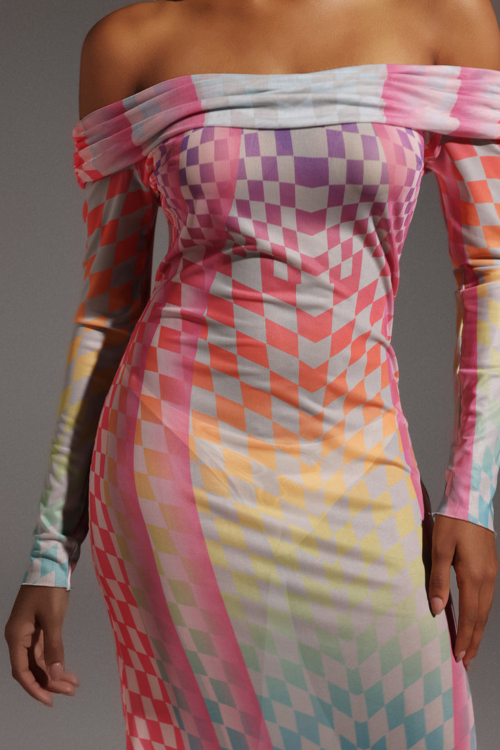 Xerca Strapless Printed Maxi Dress