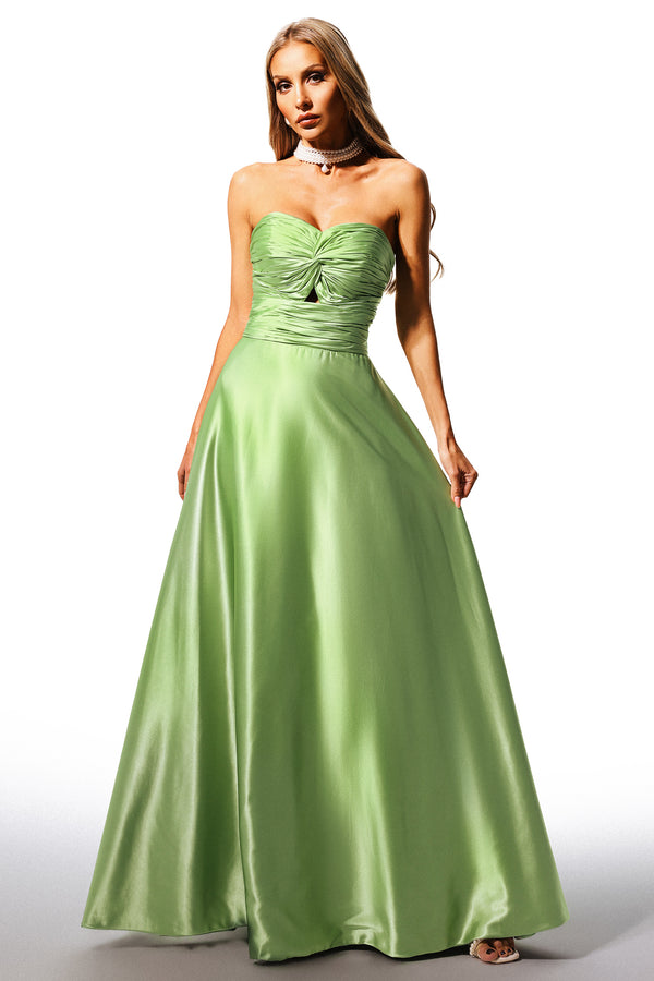 Reye Sleeveless Hollow Out Folds Maxi Dress