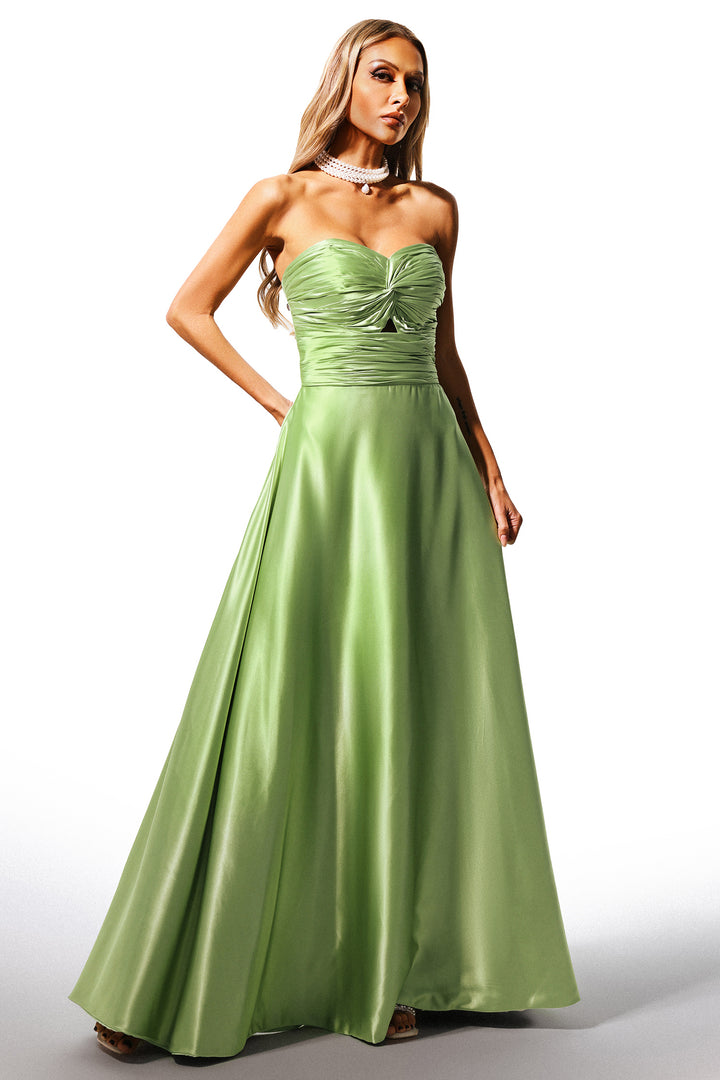 Reye Sleeveless Hollow Out Folds Maxi Dress