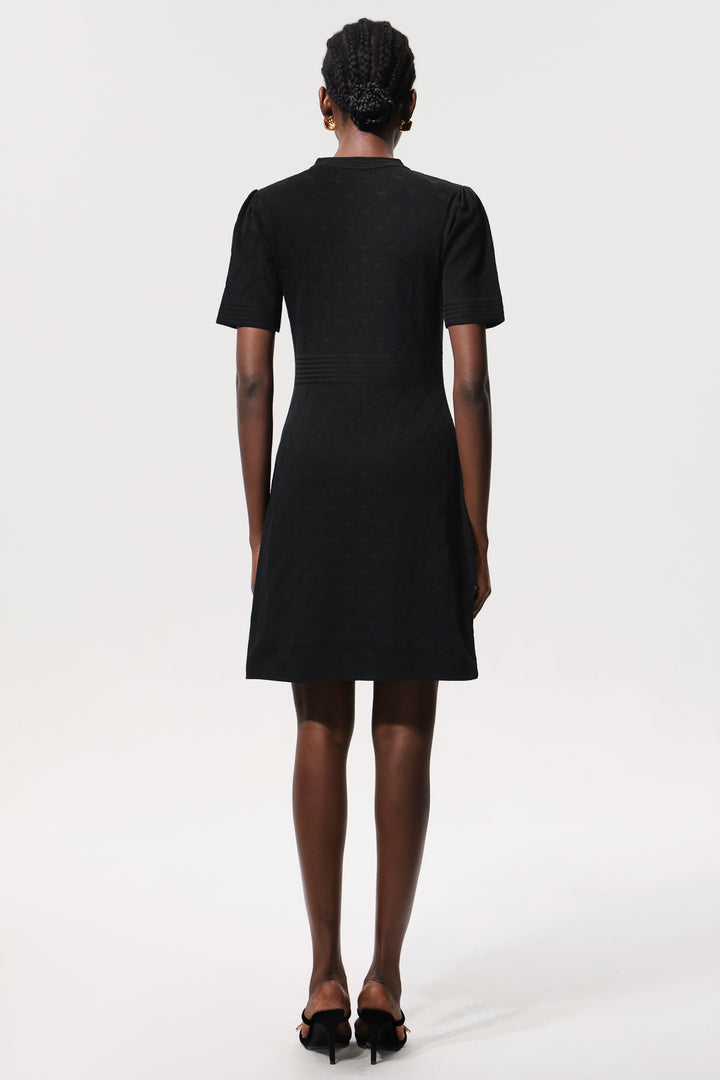 Xenia V Neck Short Sleeves Knitted Mini Dress