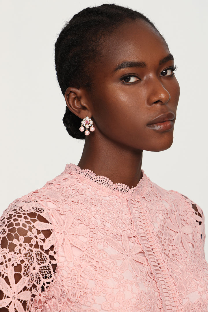 Villy Pearl Diamond Earrings