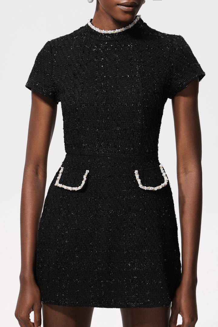 Quincy Short Sleeve Diamond Mini Dress