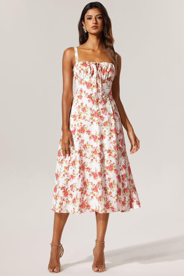 Uniko Halter Floral Printed Slit Maxi Dress