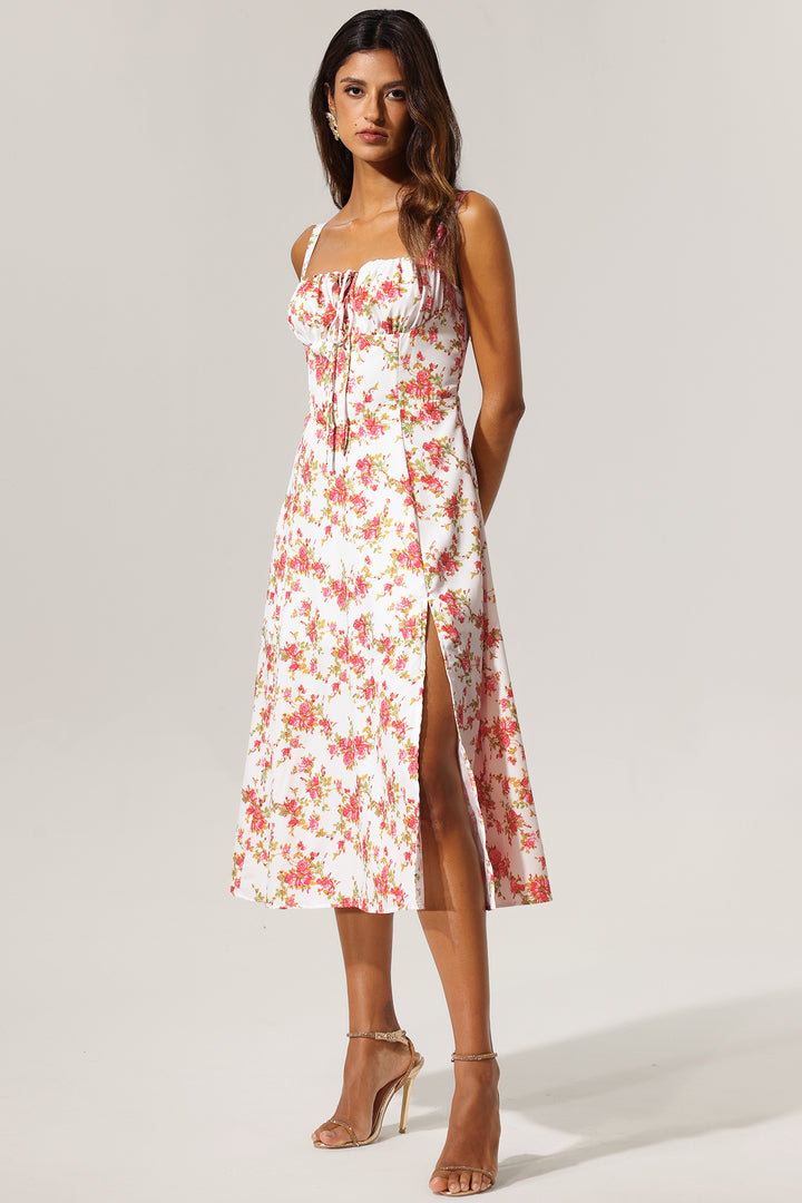 Uniko Halter Floral Printed Slit Maxi Dress