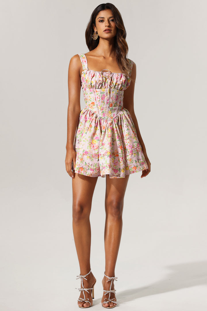 Kezia Halter Floral Printed Mini Dress