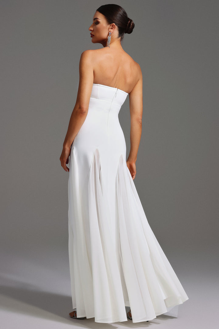 Kusala Sleeveless Netting Bandage Maxi Dress