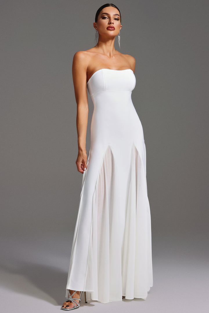 Kusala Sleeveless Netting Bandage Maxi Dress