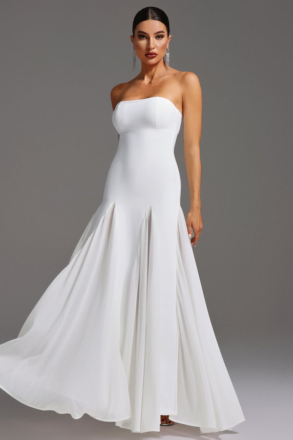 Kusala Sleeveless Netting Bandage Maxi Dress