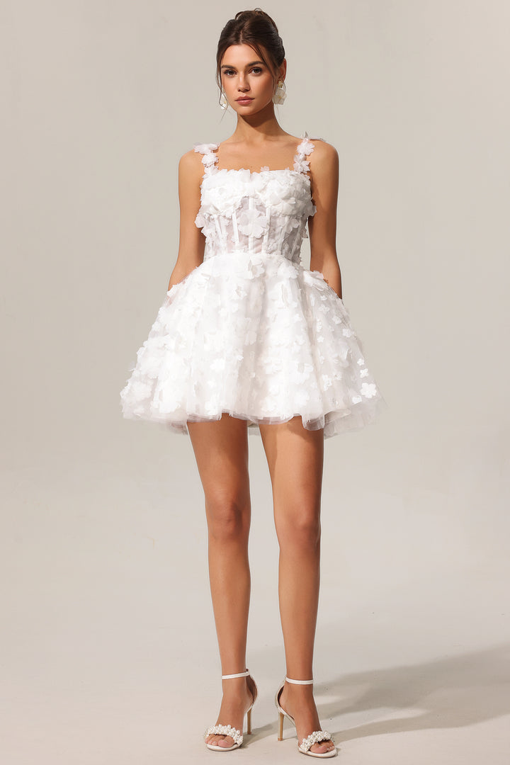 Lali Sleeveless Flowers Mini Dress