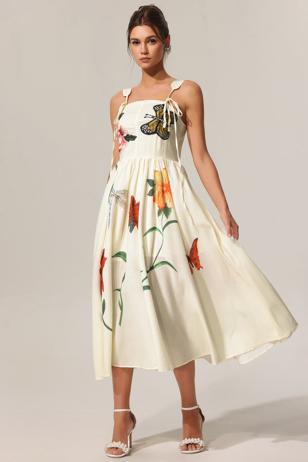 Poppy Halter Floral Printed Maxi Dress