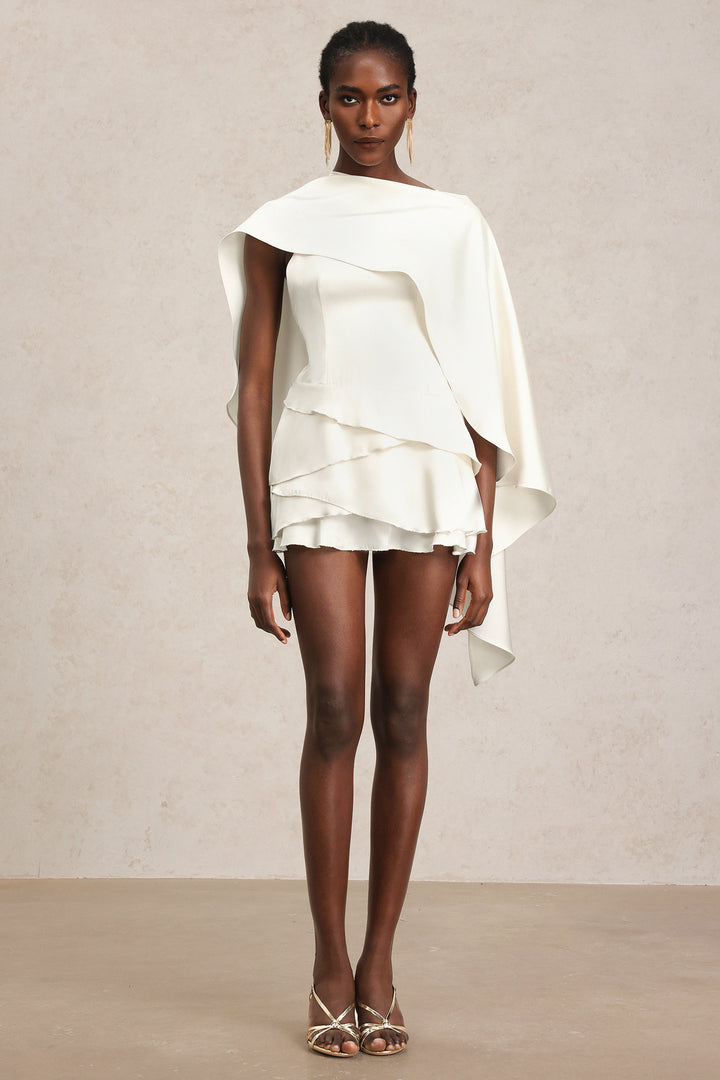 Susan Backless Sleeveless Layered Mini Dress