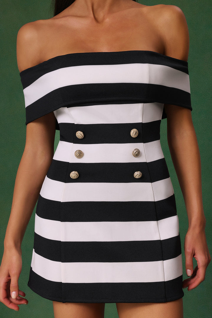 Yonce Off-the-Shoulder Bandage Mini Dress