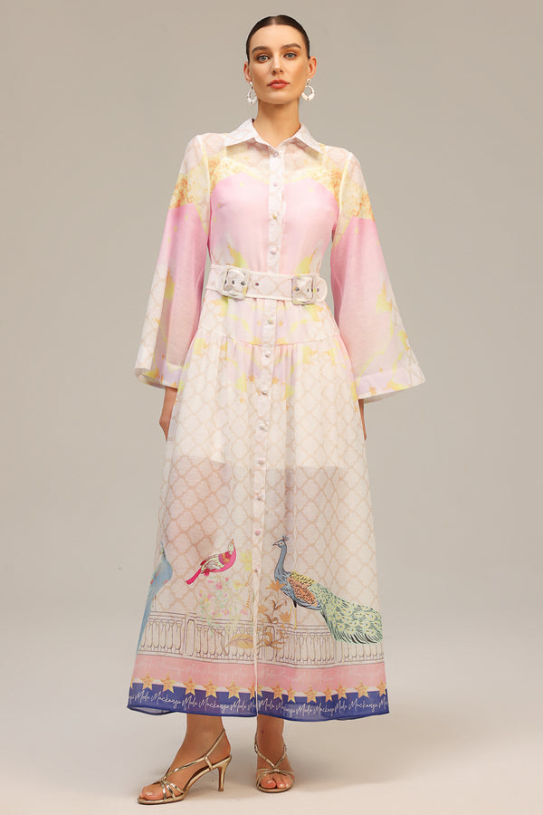 Heloise Long Sleeves  Floral Printed Maxi Dress