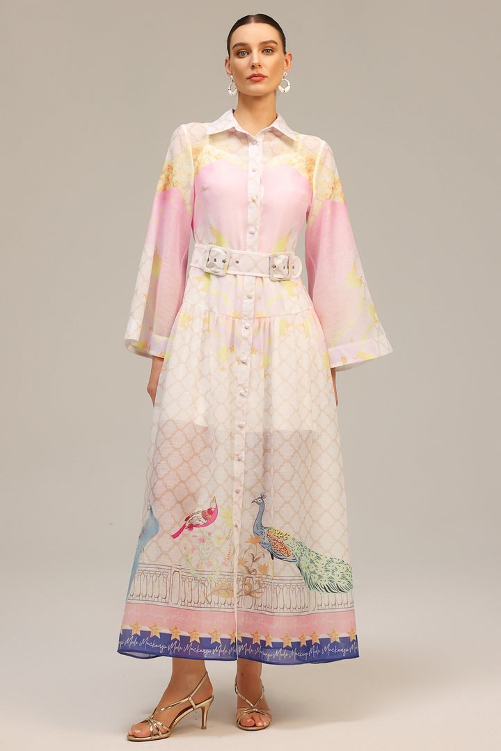 Heloise Long Sleeves  Floral Printed Maxi Dress