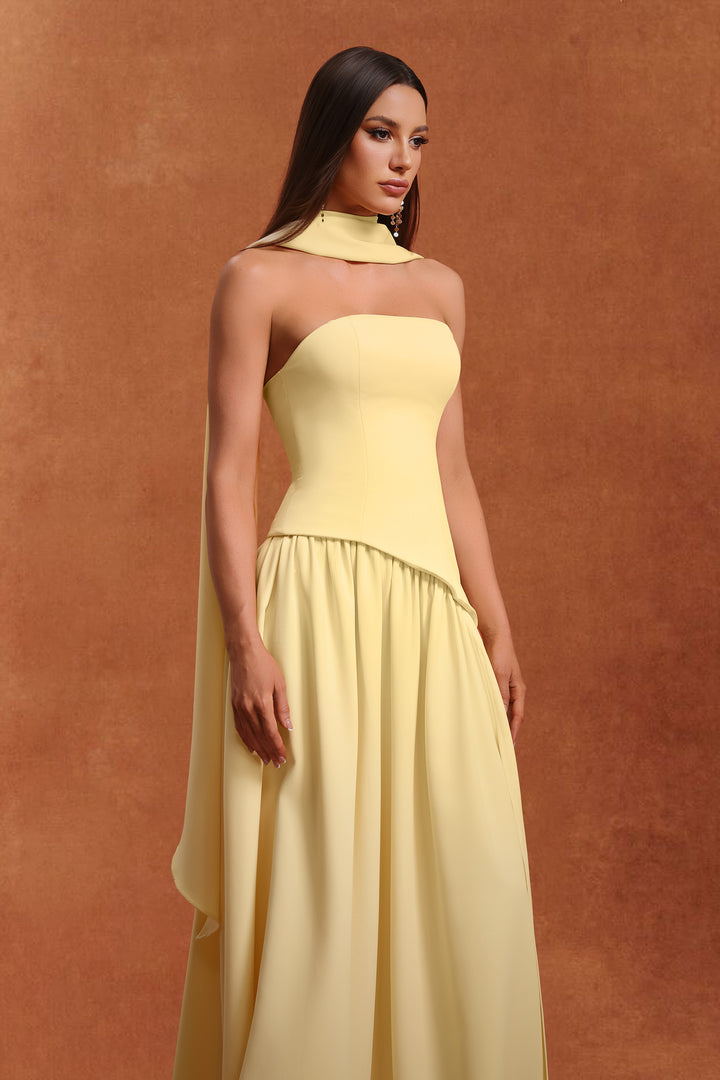 Dasia Sleeveless Ribbon Maxi Dress