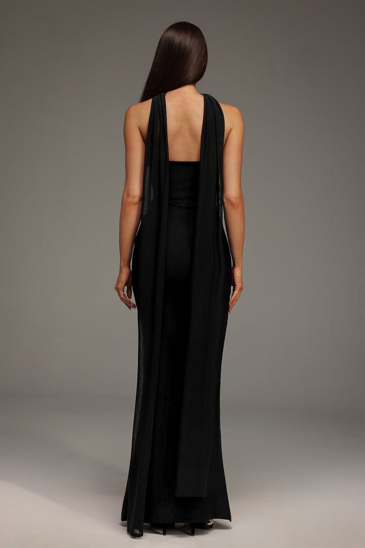Nadja Sleeveless Diamond Bunting Bandage Maxi Dress