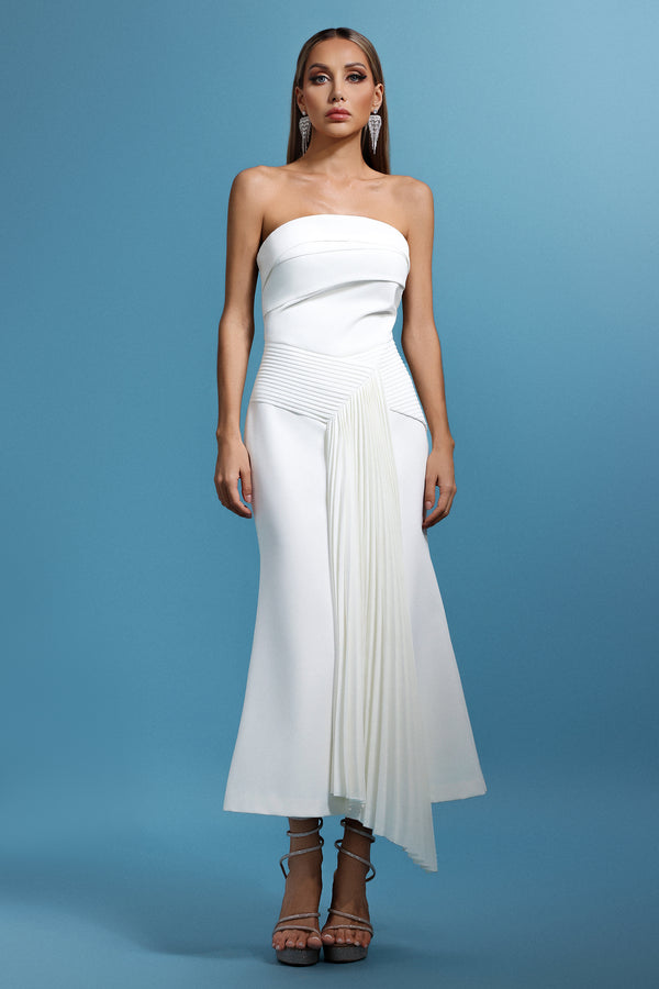 Trese Sleevess Fold Maxi Dress