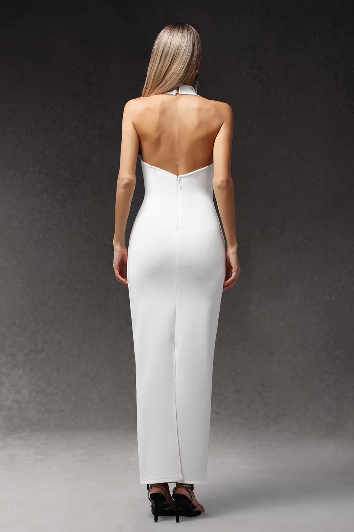 Leah Sleevess V-Neck Bandage Maxi Dress
