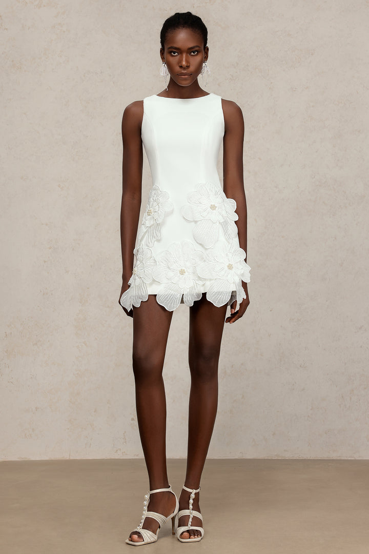 Lelia Sleeveless Flowers Mini Dress