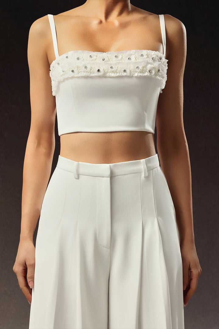 Zaysha Sleeveless Diamond Flower Maxi Two-Piece Set