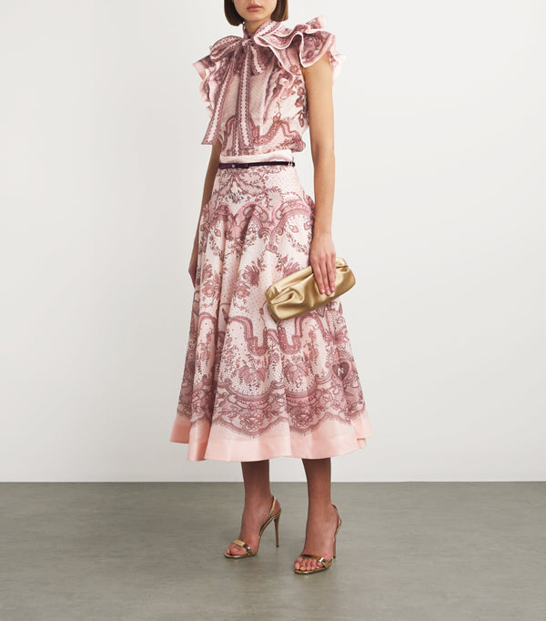 Kimivi Sleeveless Floral Printed Shirt Two-Piece Set