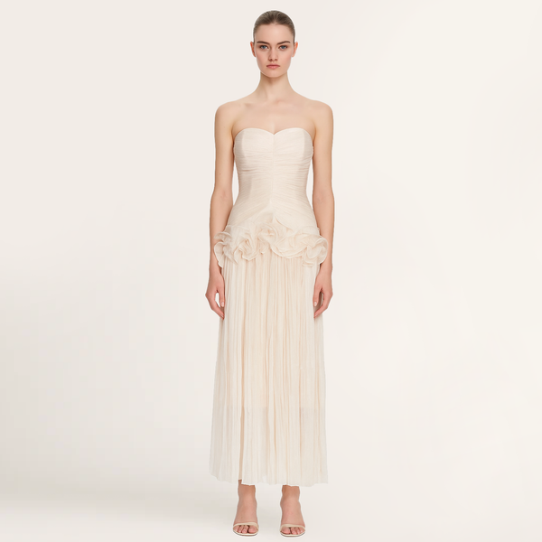 Alvina Ruffle-Detail Midi Dress