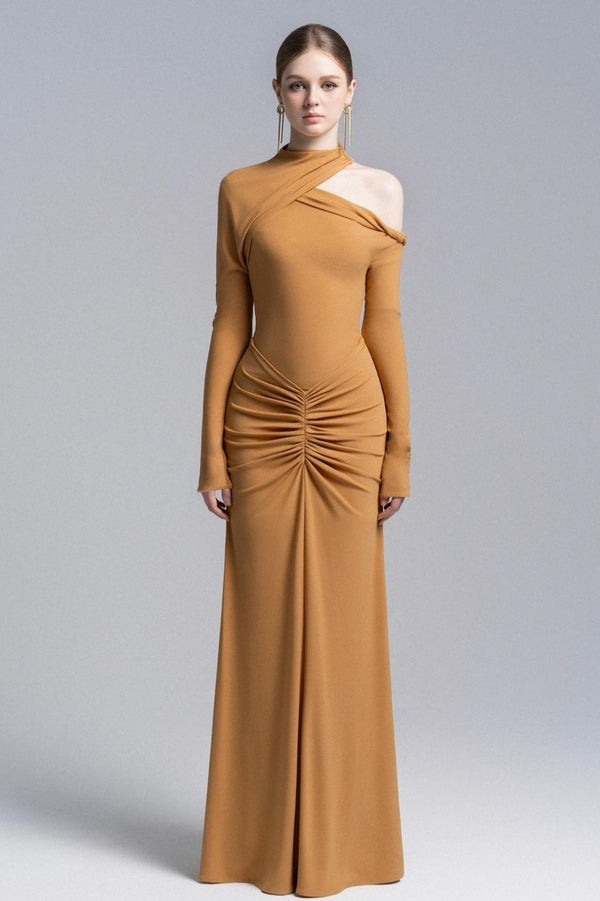 Honeyed Elegance Maxi Dress