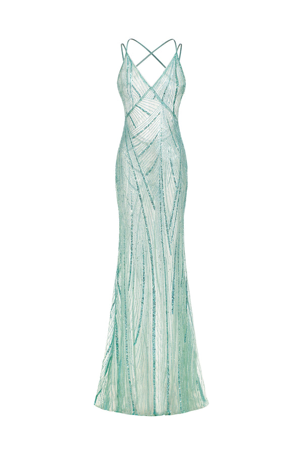 Hilia Glliter Maxi Dress