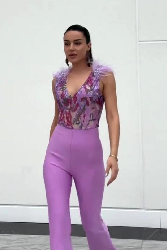 Viviene Sequin Bandage Jumpsuit