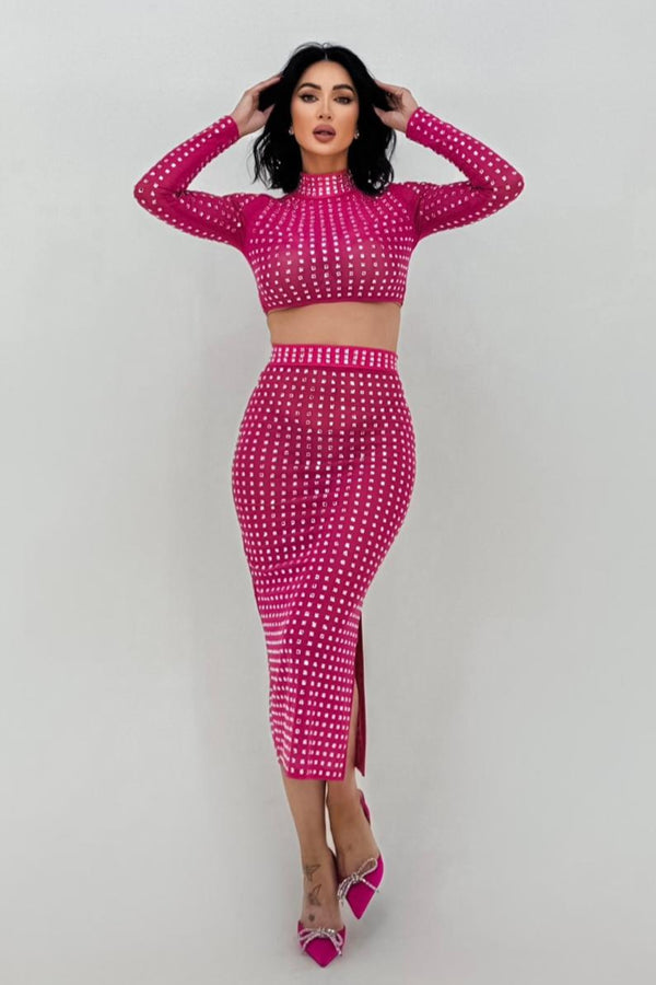 Elizabeth Diamante Mesh Set