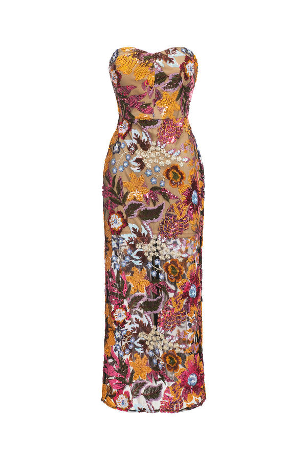 Satu Floral Glitter Maxi Dress